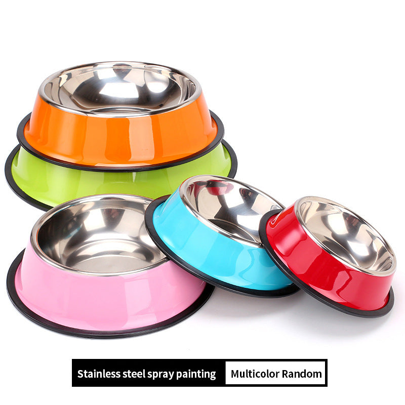 PetTime stainless steel pet bowl with a shiny, durable design, ideal for food or water for cats and dogs.