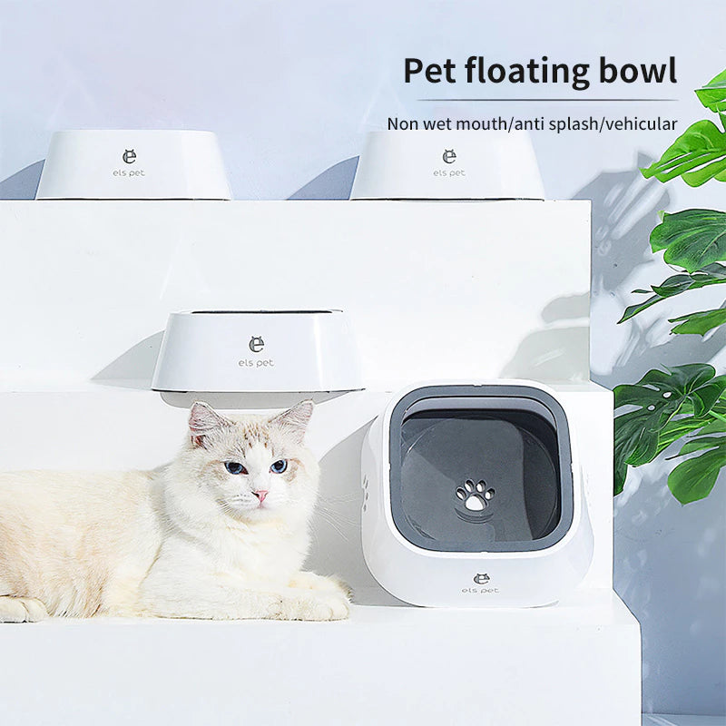 PetTime dog drinking bowl with stainless steel bowl and colorful plastic base for easy water access.