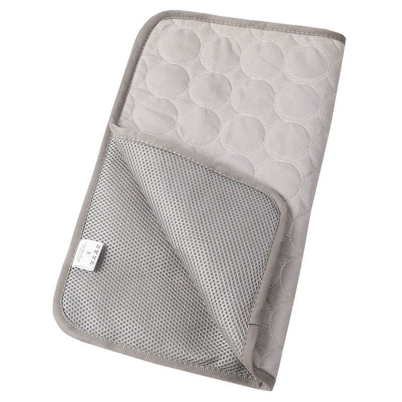 (Pet Time)Cooling Pet Summer Ice Silk Mat for Cats and Dogs, Soft Sofa Cushion Cold Sensation Nest Pad