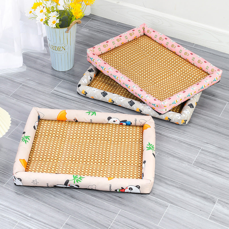 PetTime pet ice mat for summer cooling, shown open with ice packs inside, designed to keep pets cool and comfortable.