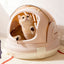 PetTime cat portable space capsule with transparent window and padded interior for comfortable travel.