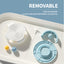PetTime gravity table tennis cat toy with a colorful ball and catnip ball for interactive feline play and entertainment.