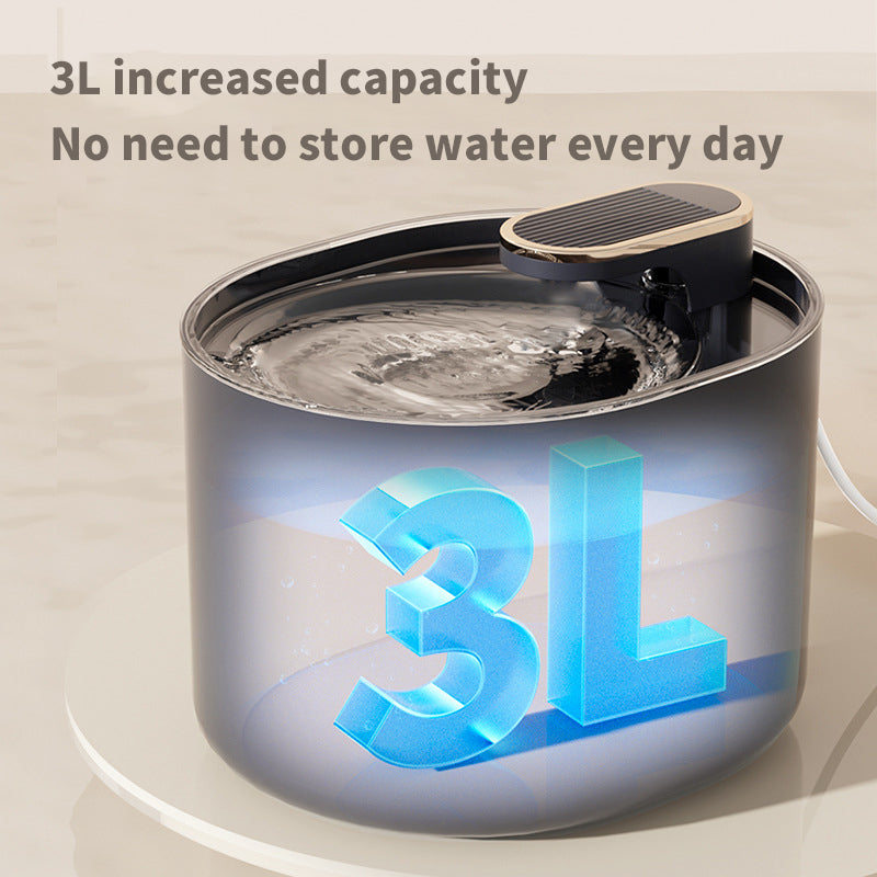 PetTime intelligent pet water dispenser with transparent water reservoir and modern design for easy access and hydration.