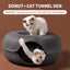 PetTime felt cat nest and donut tunnel for four seasons, cozy and universal cat bed with soft, durable fabric for all weather use.