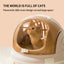 PetTime cat portable space capsule with transparent windows and soft interior for comfortable travel and safety.