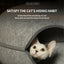 Felt cat nest and donut tunnel by PetTime, four-season universal cozy hideaway and play space for cats.