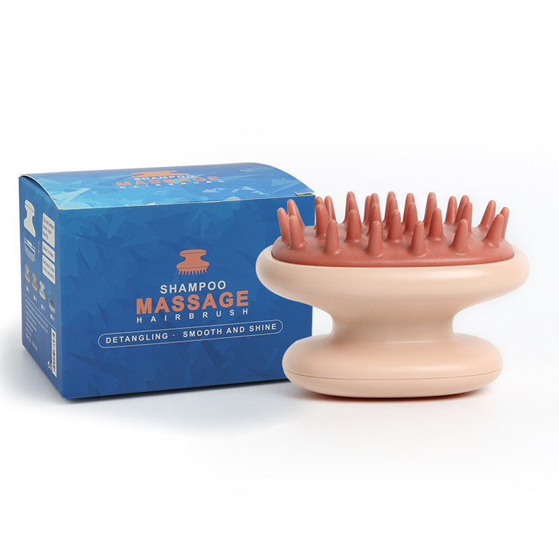 PetTime Pet Shower Beauty Massage Brush for dogs and cats, showing soft bristles and ergonomic handle for gentle bathing and grooming.