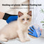 PetTime pet massage shower gloves with flexible silicone bristles for gentle pet grooming and bathing.