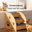 Wood pet staircase with anti-slip steps by PetTime, designed to help pets reach higher surfaces safely and comfortably.
