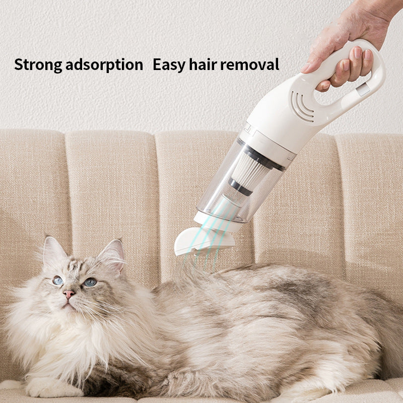 PetTime Pet Hair Absorber with strong suction force cleaning pet hair from furniture and carpets.
