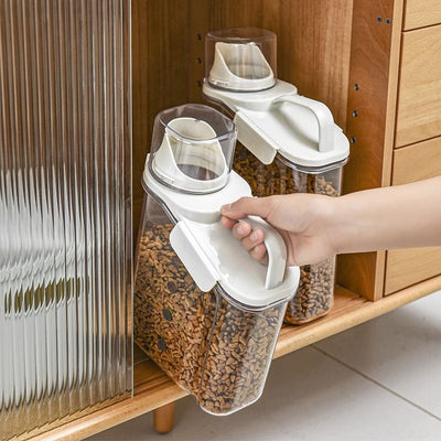 PetTime moisture resistant pet food storage bucket with airtight lid and handle, designed for keeping pet food fresh and dry.