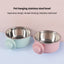 PetTime fixed hanging 2-in-1 anti-overturning pet bowl with stable design and dual compartments for food and water.