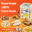 Freeze-dried chicken pet snacks from PetTime, 500g bag, showing crispy chicken pieces ideal for dogs and cats.