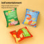 PetTime plush dog toy shaped like potato chips, soft and cuddly for dogs to chew and play with.