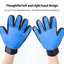 PetTime pet massage shower gloves with soft bristles for gentle grooming and bathing of pets.