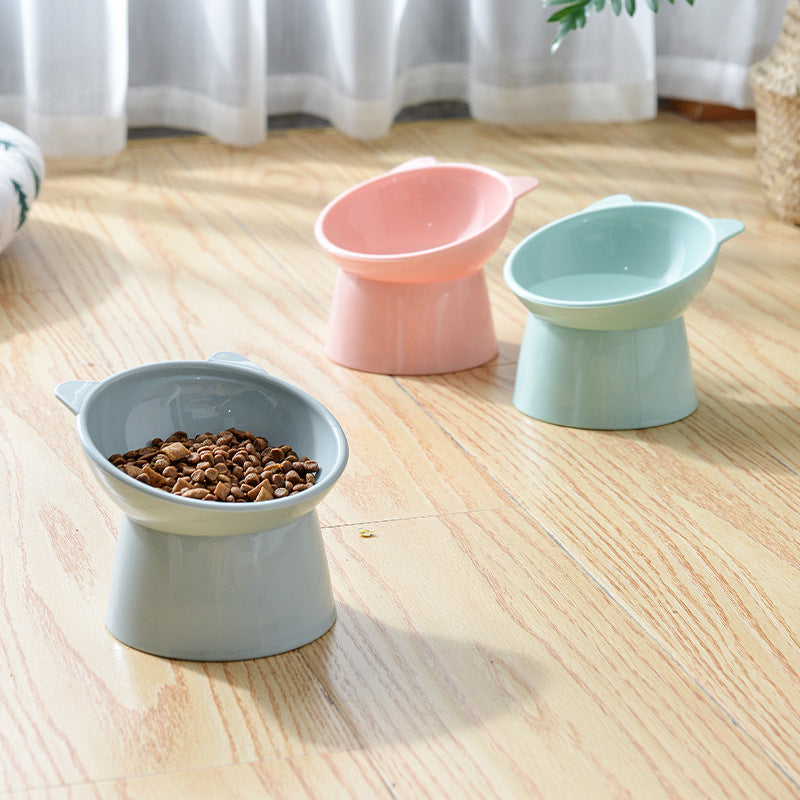 PetTime high feet cat and dog bowl with elevated design, featuring a sleek ceramic surface for easy feeding and stylish home decor.