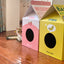 PetTime cat cardboard house milk carton scratch board with textured surface for feline scratching and play.