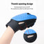 PetTime pet massage shower gloves with textured surface for gentle grooming and bathing of dogs and cats in the shower.