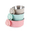 PetTime fixed hanging 2-in-1 anti-overturning pet bowl with durable design and secure wall mount for feeding pets.