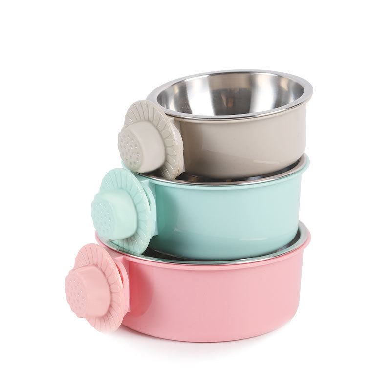 PetTime fixed hanging 2-in-1 anti-overturning pet bowl with durable design and secure wall mount for feeding pets.