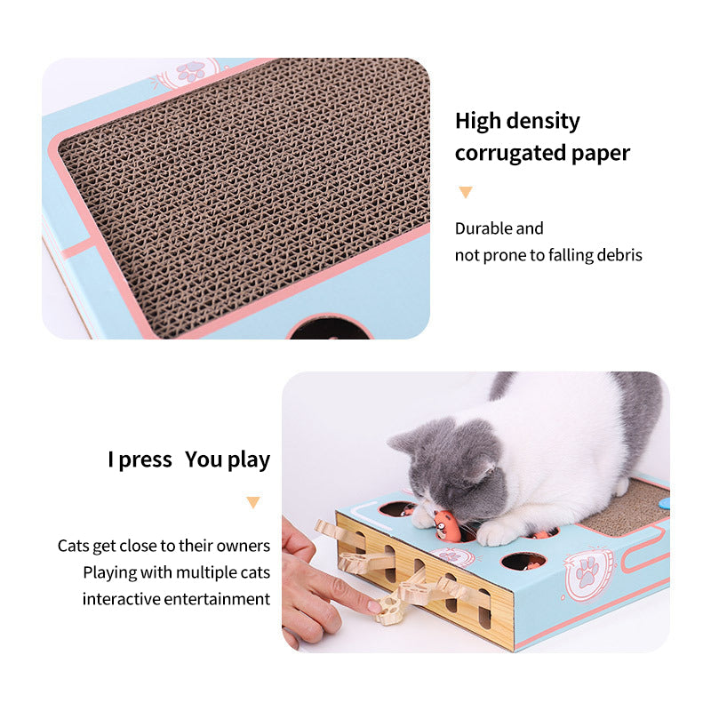 PetTime cat groundhog toy, plush and colorful for interactive feline play, designed to entertain and engage cats.
