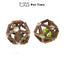 Wooden Polygonum catnip ball toy for cats by PetTime, showing a natural wooden ball with embedded catnip for playful feline fun