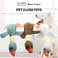 PetTime dog squeaky plush chew toy in duck shape, soft and durable for dogs to play and chew.
