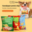 PetTime plush dog toy shaped like potato chips, soft and colorful with realistic chip details, perfect for playful dogs.