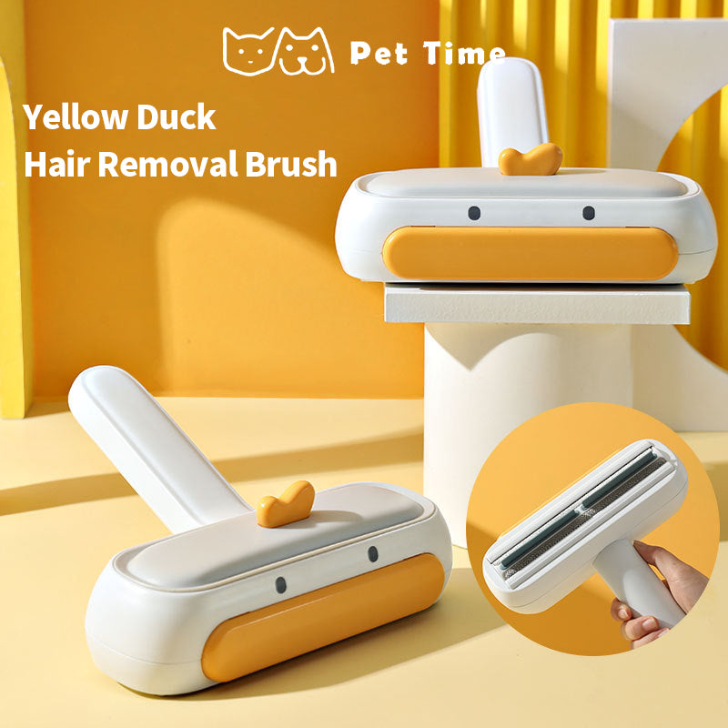 PetTime double-sided pet hair removal brush with textured surfaces for effective fur removal from furniture and pet coats.