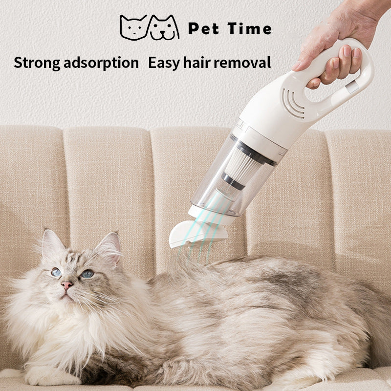 PetTime Pet Hair Absorber with strong suction force on a surface, designed for removing pet hair efficiently.