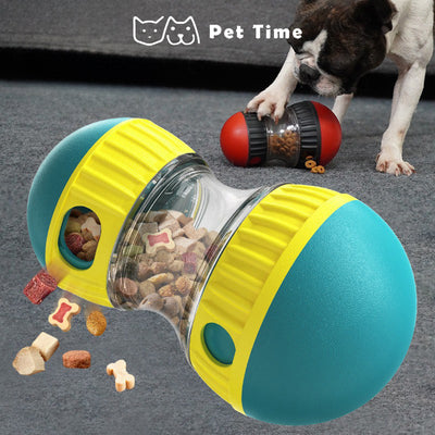PetTime rolling food training dog toy with a textured surface designed to engage and challenge dogs during play.