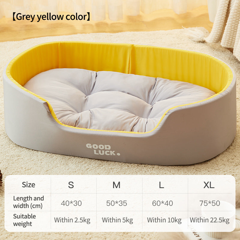 PetTime four season pet bed with soft cushioning and cozy cover, suitable for all seasons and sizes of cats and small dogs.