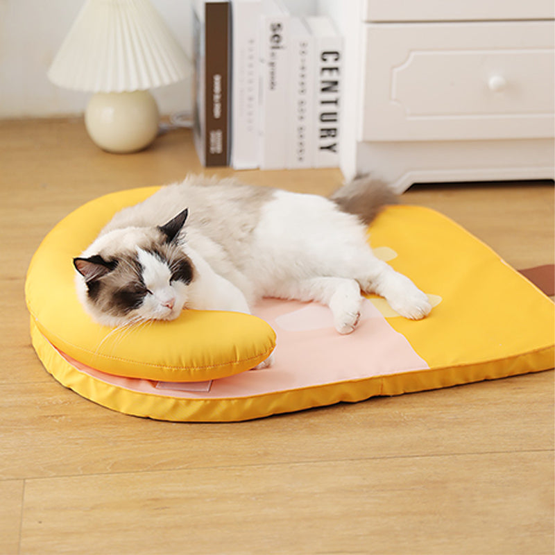 PetTime ice mat cat nest bed with cooling surface, soft cushioning, and cozy design for comfortable feline relaxation.