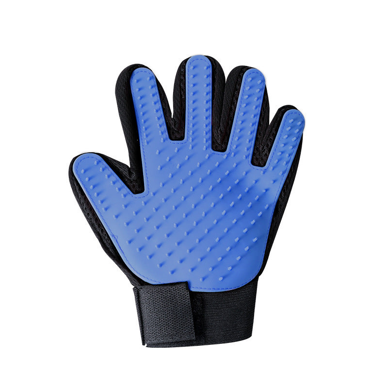 PetTime pet massage shower gloves with soft bristles for gentle grooming and bathing of cats and dogs.