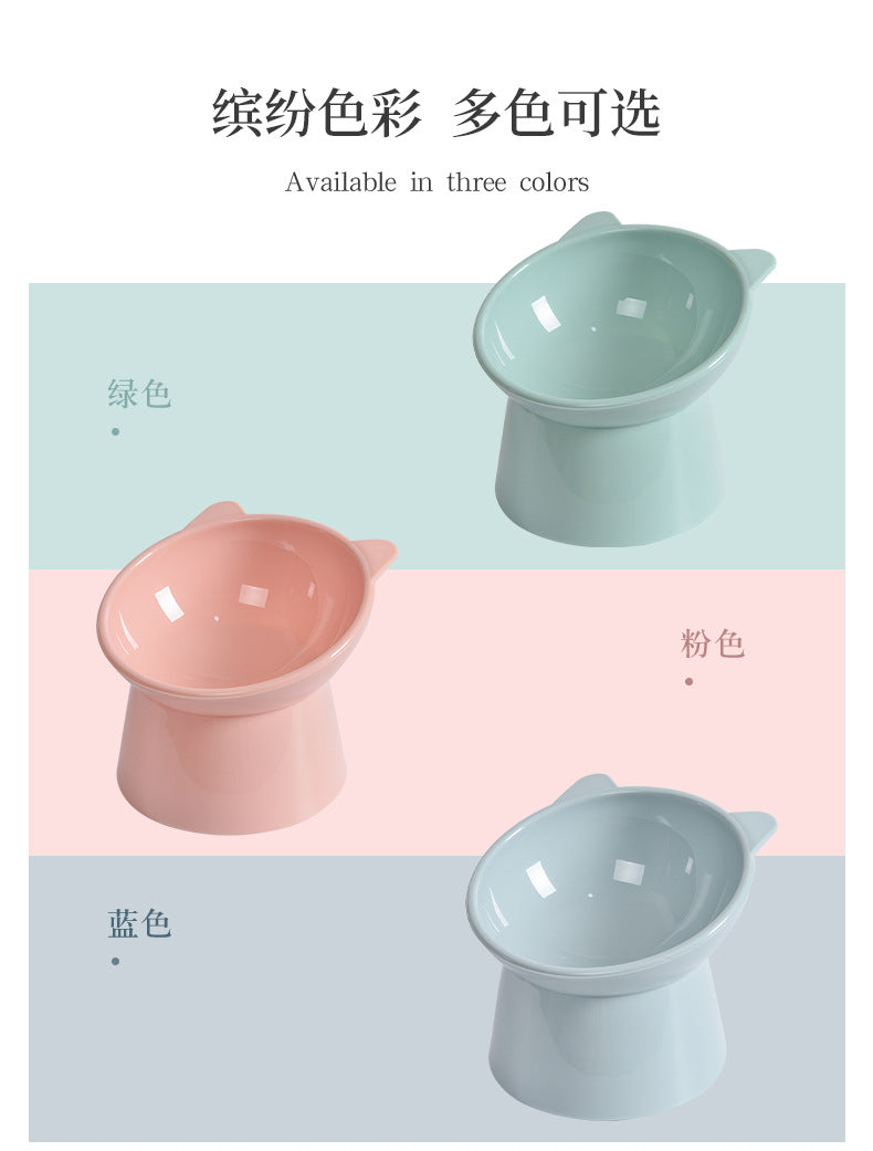 PetTime high feet cat and dog bowl with elevated design, ceramic material, and a wide opening for easy feeding.