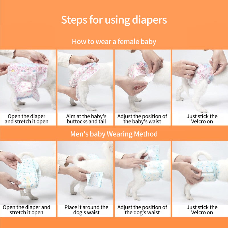 PetTime DONO Dog absorbent sanitary pads shown with soft, absorbent surface and leak-proof backing for pet hygiene.