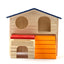 PetTime hamster double decker wooden house with multiple levels and cozy interior for small pets like hamsters.