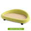 PetTime sisal cat scratching board and cozy cat bed with plush fabric, ideal for cats to scratch and rest comfortably.