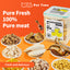 Freeze-dried chicken pet snacks from PetTime, 500g bag, showing crunchy, golden chicken pieces ideal for treats.