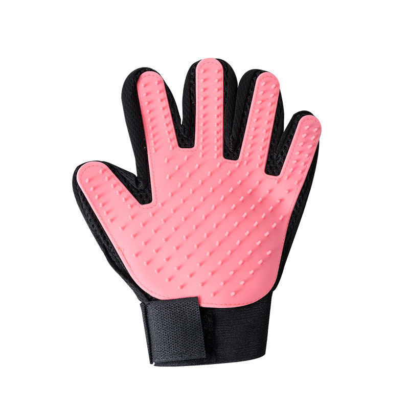 PetTime pet massage shower gloves with textured surface for gentle bathing and grooming of dogs and cats.
