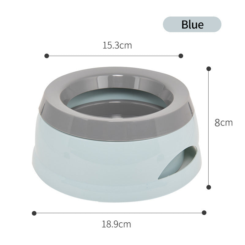PetTime Meianju pet water bowl, ceramic with blue and white floral design, suitable for cats and small dogs.