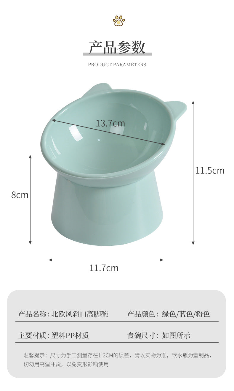 PetTime high feet cat and dog bowl with elevated design, featuring a ceramic surface and sturdy stand for comfortable feeding.