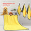 Soft and absorbent PetTime pet bath towel draped over a clean pet, perfect for drying after baths.