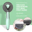 Mint green PetTime self-cleaning pet grooming brush with ergonomic handle and stainless steel bristles for easy grooming.