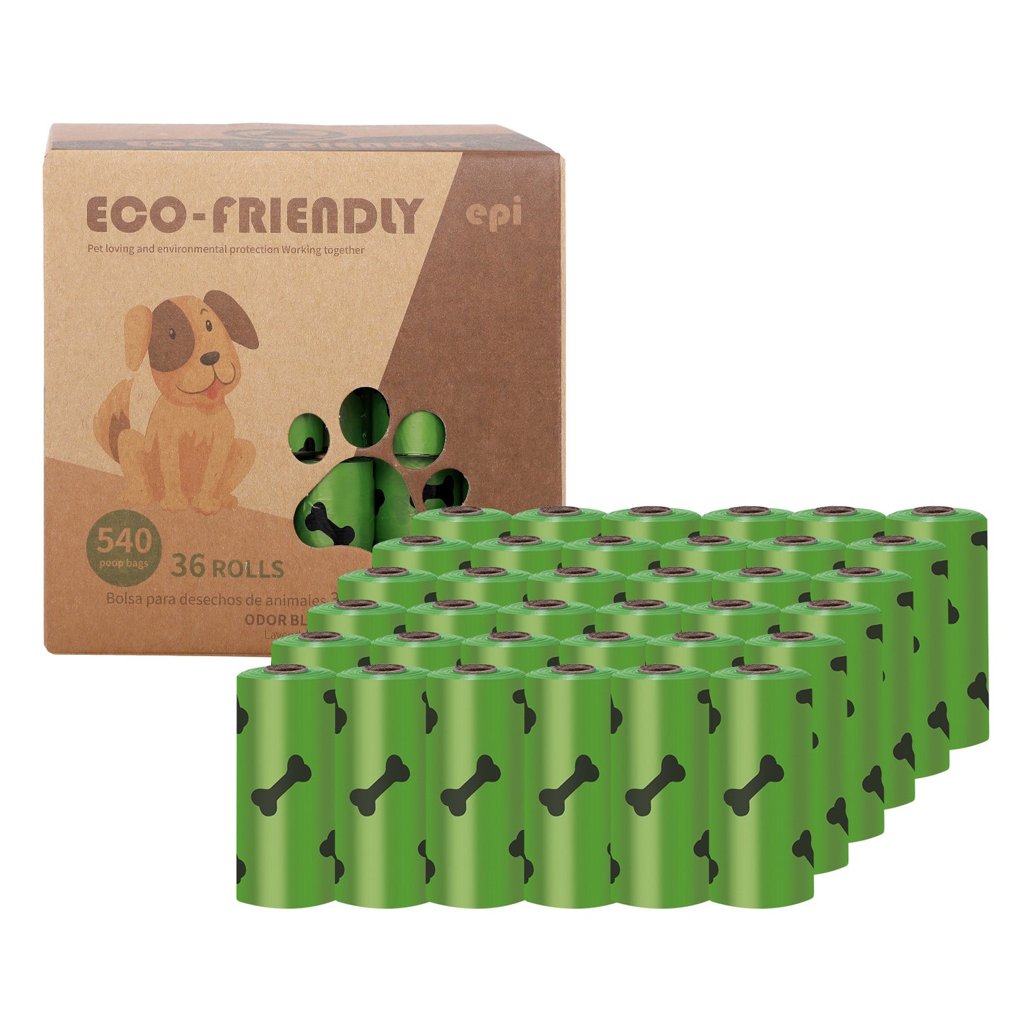 PetTime dog poop bags with excrement collection, biodegradable waste disposal bags for clean outdoor walks