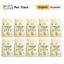 Natural clumping tofu cat litter in a 10-bag value bundle by PetTime, shown in a close-up image of the product packaging.