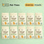 10-bag bundle of PetTime natural clumping tofu cat litter showing bags stacked with clean, white tofu litter visible inside.