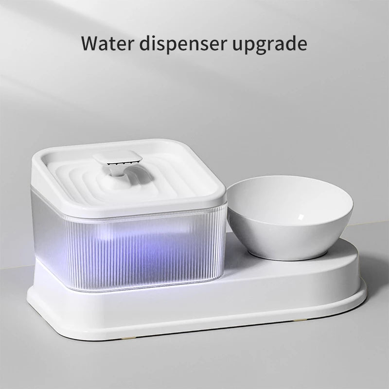 PetTime multifunctional automatic water dispenser for pets, with a sleek design and water bowl, providing fresh hydration for animals.