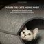 （Pet Time）Felt cat nest four seasons universal donut tunnel removable and washable round semi-enclosed cat nest