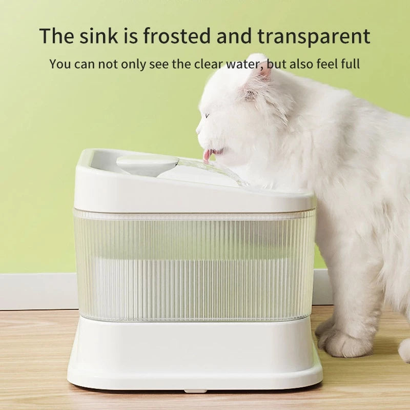 PetTime multifunctional automatic water dispenser for pets, showing the sleek design and water outlet in a clean setting.